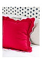 view 4 of 4 HOUSSE DE COUSSIN DARCY SQUARE THROW PILLOW COVER in Wine & Neon Pink