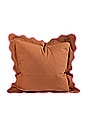 view 2 of 4 Darcy Linen Pillow Cover in Rust & Light Pink