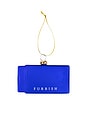 view 2 of 4 London Matchbook Ornament in Red & Dark Blue & Black