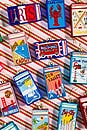view 4 of 4 London Matchbook Ornament in Red & Dark Blue & Black
