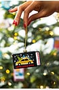 view 3 of 4 ADORNO DE CAJA DE CERILLAS MATCHBOOK ORNAMENT in Black & Yellow & Red