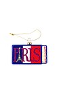view 1 of 4 Paris Matchbook Ornament in Pink & Blue & White & Red