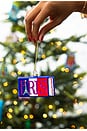 view 3 of 4 Paris Matchbook Ornament in Pink & Blue & White & Red