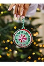 view 2 of 3 Baby's 1st Needlepoint Ornament in Green & Pink