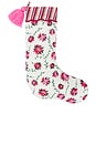 view 1 of 4 POINSETTIA STOCKING ポインセチアストッキング in White & Light Pink & Red