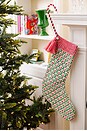 view 3 of 4 Frostine Stocking in Green & Red