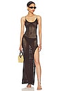 view 1 of 3 ROBE MAXI SIMA in Chocolate Brown