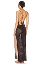 view 3 of 3 ROBE MAXI SIMA in Chocolate Brown