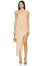 view 1 of 5 Leyana Dress in Gold Sands