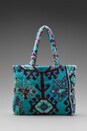 view 2 of 4 Medium Beach Bag in Aztec Blue