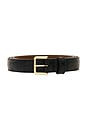 view 3 of 3 CEINTURE BARBARA in Black Crco Leather