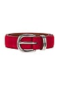 view 3 of 3 Beatrice Suede Belt in Cherry Suede