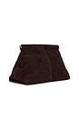 view 3 of 4 Clay Clutch in Suede Chocolate