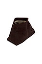 view 4 of 4 Clay Clutch in Suede Chocolate