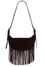 view 2 of 4 Ivy Cross Shoulder Bag in Suede Chocolate