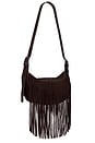 view 3 of 4 Ivy Cross Shoulder Bag in Suede Chocolate