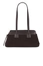 view 1 of 4 Greta Shoulder Bag in Suede Chocolate