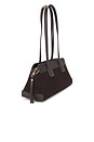 view 3 of 4 Greta Shoulder Bag in Suede Chocolate