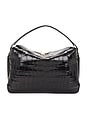 view 3 of 5 HANNA GRANDE 탑 핸들 백 in Black Croco
