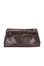 view 1 of 5 Clay Clutch in Chocolate Leather Snake