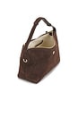 view 6 of 5 SAC PORTÉ ÉPAULE GAIA in Chocolate Suede