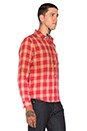 view 2 of 3 Faded Flannel Shirt in Red