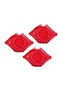 view 1 of 4 LOT DE 3 PORTE-GOBELETS GONFLABLES LIP in Red