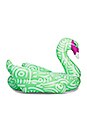 view 2 of 3 x KFiSH Inflatable Artist Pool Float in Green & White