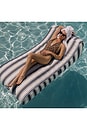 view 2 of 5 Luxe Fabric Sunbed Lounger in Navy Stripe
