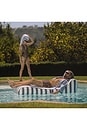 view 4 of 5 Luxe Fabric Sunbed Lounger in Navy Stripe