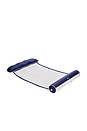 view 1 of 4 Luxe Fabric Water Hammock in White With Navy Trim