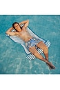 view 2 of 3 Fabric Pool Hammock in Blue Stripes