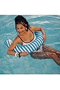 view 2 of 3 Fabric Noodle Floats in Blue Stripes