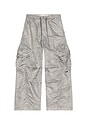 view 6 of 5 Sand Washed Nylon Cargo Pants in Grey