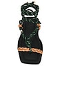 view 4 of 5 Flò Square Twin Sandal in Forest Green & Terracotta