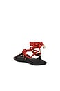 view 3 of 5 Flò Square Twin Sandal in Red & Brown