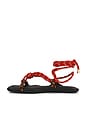 view 5 of 5 Flò Square Twin Sandal in Red & Brown