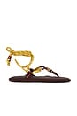 view 1 of 5 Flò Twin Beaded Sandal in Bordeaux & Butter