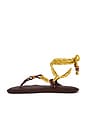 view 5 of 5 Flò Twin Beaded Sandal in Bordeaux & Butter