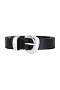 view 3 of 3 Organic Metal Buckle Belt in Black
