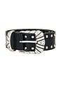 view 3 of 3 Wide Studded Western Belt in Black