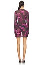 view 3 of 3 Mesh Mini Dress in Dark Spaced Roses