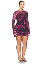 view 4 of 6 Mesh Mini Dress in Dark Spaced Roses