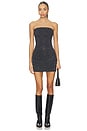 view 1 of 3 Crystal Strapless Mini Dress in Black411