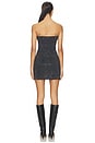 view 5 of 7 Crystal Strapless Mini Dress in Black411