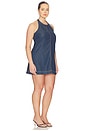 view 4 of 6 Denim Halter Shift Dress in Indigo1187