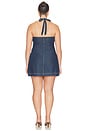 view 6 of 6 Denim Halter Shift Dress in Indigo1187
