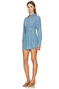 view 5 of 7 Denim Wrap Shirt Dress in Indigo266