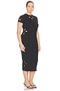 view 4 of 6 Super Stretch Eyelet Midi Dress in Black