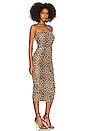 view 3 of 6 Ruched Mesh Midi Dress in Good Leopard003